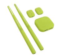 HOHXFYP Virtual Air Drum Set, 3D Motion Sensing Electric Air Drum Sticks Kit with Drumsticks, Foot Pedals, and Voice Frequency Converter for Beginners,Adults (900mAh)