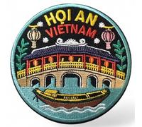 Hoi an Vietnam Patch Embroidered Iron-on/Sew-on Badge (3.5 Inch) Travel Asia Vacation Souvenir Tourist Emblem Backpack Gift Patches