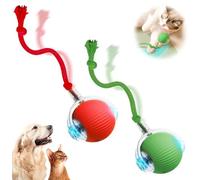 HOIDOKLY 2025 New Interactive Cat Toy, Pet Toy, Dog Toy with USB Charging, Three Working Modes, 360° Rotating Smart Ball for Cats and Dogs (Green and Red)