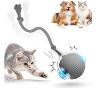 HOIDOKLY 2025 New Interactive Dog Cat Toys Balls, 360° Smart Automatic Rolling Pet Ball, Rolling Ball, Durable Fast Moving Chase Toy for Indoor Cats, Kittens & Pets (Gray)