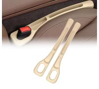 HOIDOKLY 2025 Upgraded Car Seat Gap Organiser Storage Box, Universal Space Saving Car Organiser, Pack of 2 Sturdy Car Seat Gap Filler for Storage Mobile Phone, Keys, Small Items (Beige)