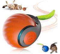 HOIDOKLY Interactive Cat Toys for Indoor Cats, 2025 New Tail Speedy Tail 2.0 Cat Toy, 4 Tails Speedy Tail 2.0 Automatic Ball Cat Toys, Cat Toy (Orange)