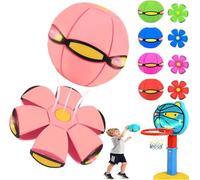 HOIDOKLY Magic Bouncing Ball, 2026 New Magic Meta Ball, Dual Form Freely Switchable Magic Ball Toy with 6 Light, Parent-Child Interaction Suitable for Indoor & Outdoor Use (Light Pink)