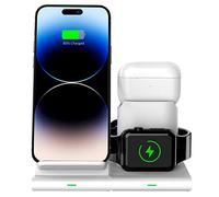 Hoidokly Wireless Charger Stand, 3 in 1 Fast Wireless Charging Station Dock for iPhone 14/13/12/11/Pro/Pro Max/XS/XR/X/8, Charger Stand for iWatch 8/7/6/5/4/3/2/SE, Airpod Pro/3/2