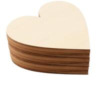 HOIGON 30 PCS 8 Inch Wooden Hearts, Unfinished Wood Heart Cutouts, Blank Wooden Heart Shape Slices for DIY Craft Embellishment, Wedding, Valentine