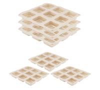 HOIGON 6 Pack Square Silicone Soap Molds, 9 Cavity Soap Molds for Soap Making, Gray DIY Handmade Silicone Mold for Desserts, Brownies, Loaf, Chocolate, Ice Cube
