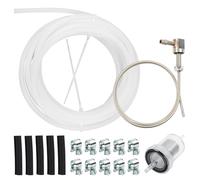 HOIIME 4m Diesel Heating Fuel Line Kit, Webasto Eberspacher Compatible, White, Plastic & Metal, Kit, Fuel Hose Kit, Hardware Components, 1 Pack