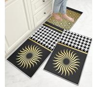 Hoimlm Kitchen Mat Sets Non slip Washable, 2 Pcs Kitchen Rugs and Mats, Anti Fatigue Kitchen Rug Sets for Home Decoration Office Standing Desk (Style H, 43x75+43x150cm)