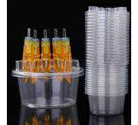 HOINCO 20PCS Disposable Tattoo Cartridge Cup Holder,Tattoo One Piece Needle Placement Rack Disposable Plastic Cup Working Cup Cleaning Cup