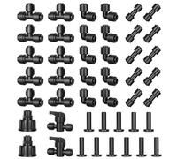 HOINCO 45Pcs Drip Irrigation Fittings Kit Set for 1/4'' Drip Tubing.