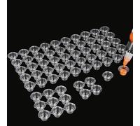 HOINCO 600pcs Tattoo Ink Cups Pigment Caps,Tattoo Plastic Transparent Ink Cup,Durable Lightweight for Tattooing Art Supplies.
