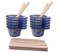 HOINCO Mixing Cup 100pk,40ml Epoxy Resin Mixing Cups, Clear Disposable Plastic Cups for Mixing Paint, Epoxy, Resin Crafts DIY with 20 Pack Wooden Stirring Sticks