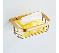 Hoinerus Antique Brass Brass Bathroom Organiser Shelf Shower Caddy Cosmetics Paper Holder