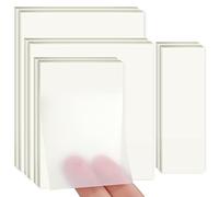 Hoiny 400 Sheets Transparent Sticky Notes, Self-Stick Clear Adhesive Removable See Through Perfect Aesthetic Stationary, College Study Essentials,Revision Stationary - 4 Sizes