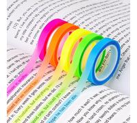 Hoiny Highlighter Tape, 10 Rolls Transparent Highlighter Strips, Removable Transparent Sticky Notes, Colorful Index Tabs, Book Annotation Kit for Revision Supplies Study Essentials