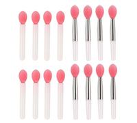 HOIRIX Mini Lip Brush Silicone Lip Scrub Brush Multi-functional Makeup Brushes Lip Scrubber Exfoliator Tool for Lip Lightening (White, 16 PCS)