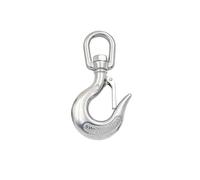 Hoist Cargo Hooks,Heavy Duty Rigging Hook,1PCS Load 304 Stainless Steel Hoist Cargo Swivel Lifting Crane Grab Steel Eye Hook(650KG)