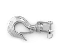 Hoist Cargo Hooks,Heavy Duty Rigging Hook,304 Stainless Steel Swivel Eye Lifting Hook Load Heavy Duty Lock Rigging Snap Trigger Clevis(1000kg)