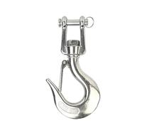 Hoist Cargo Hooks,Heavy Duty Rigging Hook,Heavy Duty 304 stainless steel Lifting Chain Hoist Jaw Swivel Cargo with Latch Rotating Hook(0.15T)