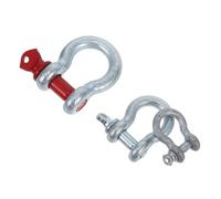 Hoist Hook, 3pcs Galvanized Steel Bow Shackles Heavy Duty Rigging for Water Grime High Loadbearing Capacity