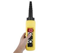 Hoist Push Button Switch Hoist Control Switch, Pendant Controller 3 Button with 4 Buttons Hoist Crane Pendant Control Station Pushbutton Switches