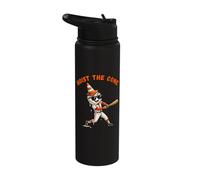 Hoist The Cone Funny Baseball Drip Hoist The Cone Meme Stainless Steel Insulated Water Bottle