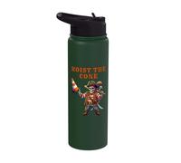 Hoist The Cone Funny Pirate Skeleton Hoist The Cone Meme Stainless Steel Insulated Water Bottle