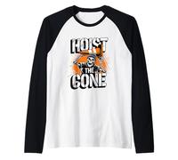 Hoist The Cone Skull Graphic Funny Pirates Baseball Meme Raglan Baseball Tee