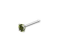 Hoisy 20 Gauge 316L Stainless Steel Womens Small Nose Ring Stud 0.8x7x3mm, Square/Round/Star/Heart with Cubic Zirconia, Silver Colorful Nose Ring Men