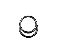 Hoisy Cartilage Earrings Hoops Small Stainless Steel 16 Gauge 1.2x8mm, Polished Double Hoop, Nose Rings for Men Black