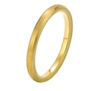 Hoisy Custom Engraved Couples Tungsten Engagement Ring, 2MM Brushed Round Mens Ring Band Gold, Size L 1/2