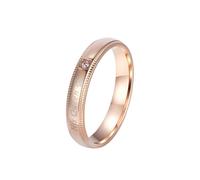 Hoisy Engravable Women's Stainless Steel Promise Ring, His Queen Crown with Cubic Zirconia Womens Wedding Bands Rose Gold, Size P 1/2