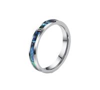 Hoisy Engrave Women and Men Tungsten Engagement Ring, 4MM Round with Shell Pattern Promise Ring Silver for Men, Size V 1/2