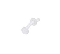 Hoisy Glass Tragus Earrings Stud for Women 12 Gauge 2.0x11x5mm, Arc-Shaped, Transparent Nose Ring Piercing