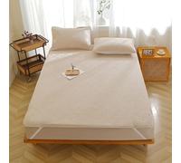 Hoisy King Size Fitted Sheet Cotton Deep Pocket with Elastic, Solid Color, 70 x 78 IN, Khaki