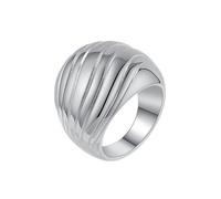 Hoisy Mens Stainless Steel Engagement Ring Engraved, 23MM Geometric Shaped Silver Ring for Men Promise, Size R 1/2