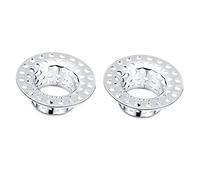 Hoisy Piercing Jewelry 2Pieces, 11/16 inch(18mm) Tunnels for Ears Copper, Hollow Geometric Shape Plugs and Tunnels Set Silver