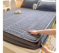 Hoisy Twin Mattress Milk Velvet Fitted Sheets with Elastic, Solid Color with Flower Pattern, 35 x 78 IN, Dark Grey