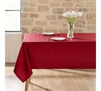 Hoisy Wine Red Polyester Coffee Tablecloth Rectangle Table 55.2 x 120.1inch | Table Cloth Solid Color,Durable,Wrinkle-Resistant,Stain-Resistant,Easy Care