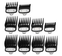 Hoite 10 Pcs Clipper Guards Compatible with Cordless Clippers 10 Sizes1.5 to 25mm for Trimming Haircutting ABS 304 Stainless Steel