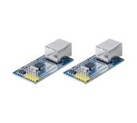 Hoite 2-Piece W5500 Ethernet LAN Module - 3.3V/5V, Supports TCP/IP, 51/STM32 Microcontrollers 32k Bytes SPI (Upgrades W5100)