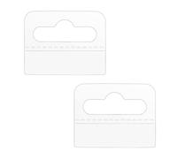 Hoite 200 Pcs Euro Hole Hangers, Transparent High Viscosity PET Hook Shop Display Hang Tags Transparent for Office Home Retail Display