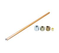 Hoite 20cm Air Compressor Exhaust Pipe Aluminium Coated Copper Hose 6mm Diameter Flexible Replacement Part with Flat and Flared Connectors