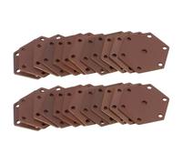 Hoite 24Pcs Hexagon Weaving Cards, 75 X 65.5mm Loom Cards Handmade Weaving Supplies Wood Tablet Tool for Knitting Loom Accessories，Brown