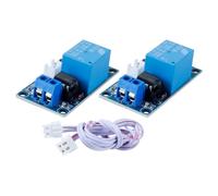 Hoite 2Pcs 12V 1 Channel Self Locking Bistable Relay Module One Button Start Stop Switch for MCU Control DIN Rail Mount Wired Connector