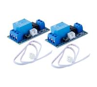 Hoite 2Pcs 5V 1 Channel Self Locking Bistable Relay Module One Button Start Stop Switch for MCU Control DIN Rail Mount Wired Connector
