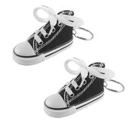 Hoite 2pcs Black Motorcycle Side Stand Decoration - Canvas Shoes Footrest with screws
