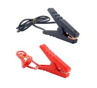 Hoite 2Pcs Electric Fence Energiser Leads Solar Compatible Heavy Duty Jumper Cables Long lasting With Alligator Clips 3Ft Practical Fence Connectors