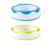 Hoite 2pcs Foldable Silicone Painting Cups - Brush & Ink Cleaner Cups for Watercolour, Acrylic & Oil Painting (Blue, Yellow)