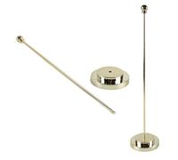 Hoite 2Pcs Table Flag Pole Stainless Steel Desk Flag Holder Small Desktop Stand for Office Conference Room Decoration Gold